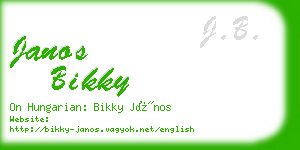 janos bikky business card